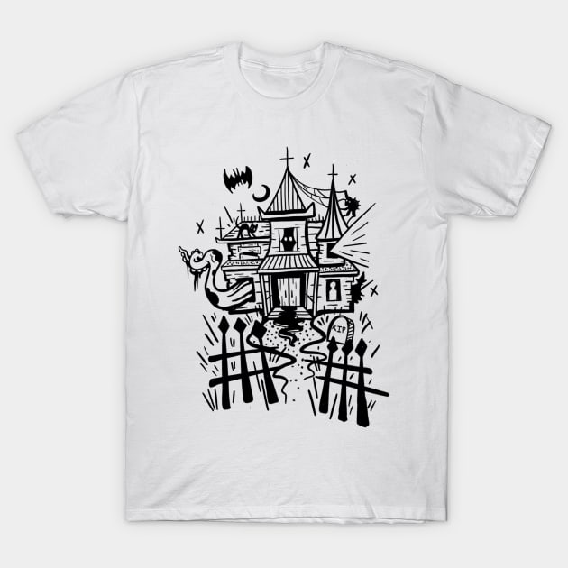 Haunted house T-Shirt by Uglyblacksheep